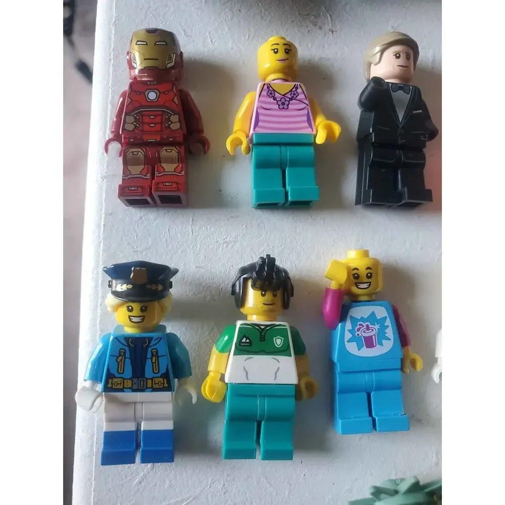 LEGO Minifigure Lot – Marvel, Minecraft, City Figures + Accessories (60+ Pieces)